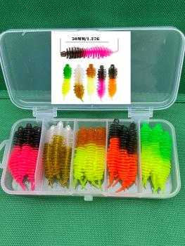 Trout Worm 50mm 30 Stück inkl. Box