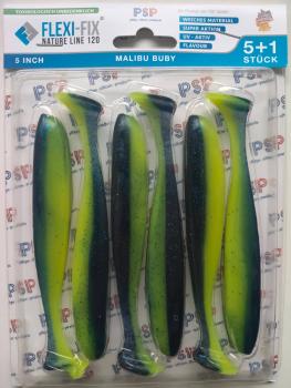PSP Flexi Fix Nature Line 120mm  6 Stück Gummifisch Zander Hecht Barsch Raubfisch