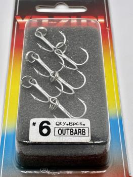 Yo-Zuri Drillinge Raubfisch Angeln Outbarb Wobbler Drillinge 6 Stück Gr.10/Gr.6