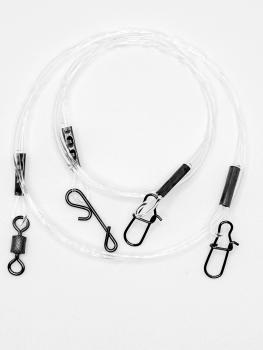 Fluorocarbon Vorfach WFT mit Snap Wirbel oder No Knot 5er/Pack