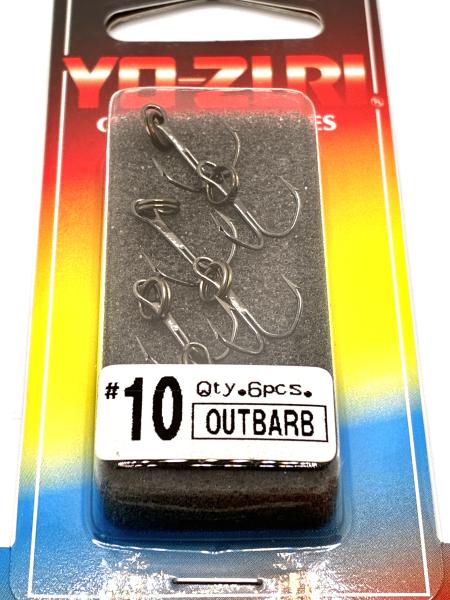 Yo-Zuri Drillinge Raubfisch Angeln Outbarb Wobbler Drillinge 6 Stück Gr.10/Gr.6